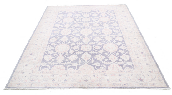 Hand Knotted Serenity Wool Rug - 6' 4" X 8' 5" 6' 4" X 8' 5" (193 X 257) / Lilac / Wool