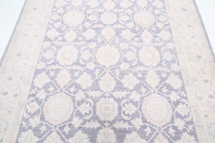 Hand Knotted Serenity Wool Rug - 6' 4" X 8' 5" 6' 4" X 8' 5" (193 X 257) / Lilac / Wool