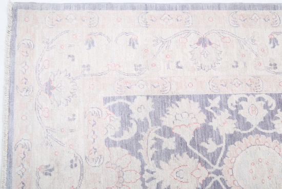 Hand Knotted Serenity Wool Rug - 6' 4" X 8' 5" 6' 4" X 8' 5" (193 X 257) / Lilac / Wool