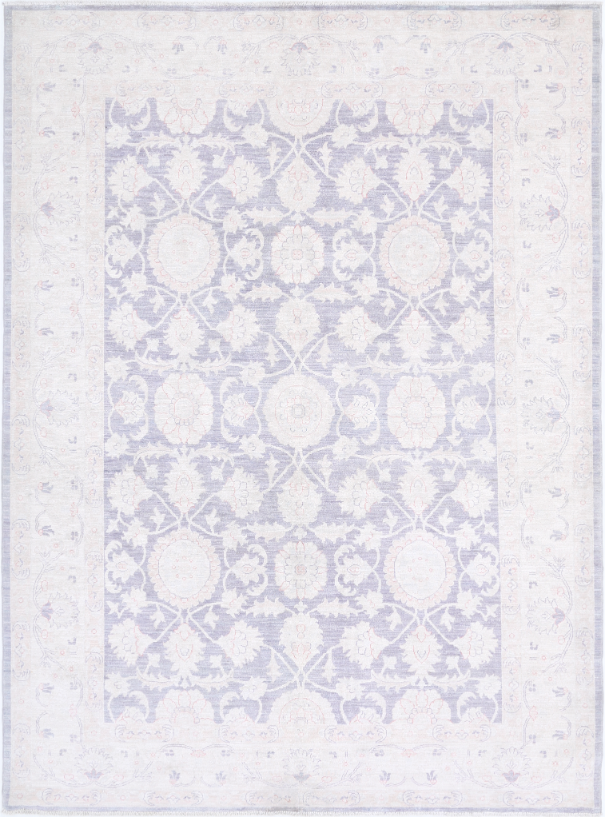 Hand Knotted Serenity Wool Rug - 6' 4" X 8' 5" 6' 4" X 8' 5" (193 X 257) / Lilac / Wool