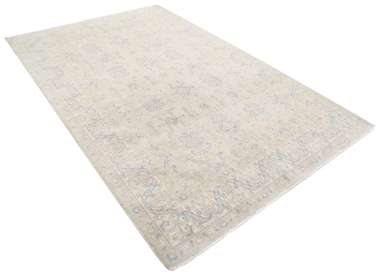 Hand Knotted Serenity Wool Rug - 5' 8" X 8' 9" 5' 8" X 8' 9" (173 X 267) / Ivory / Wool