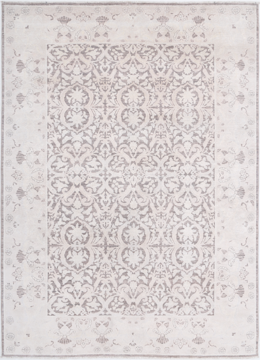 Hand Knotted Serenity Wool Rug - 6' 1" X 8' 7" 6' 1" X 8' 7" (185 X 262) / Brown / Wool