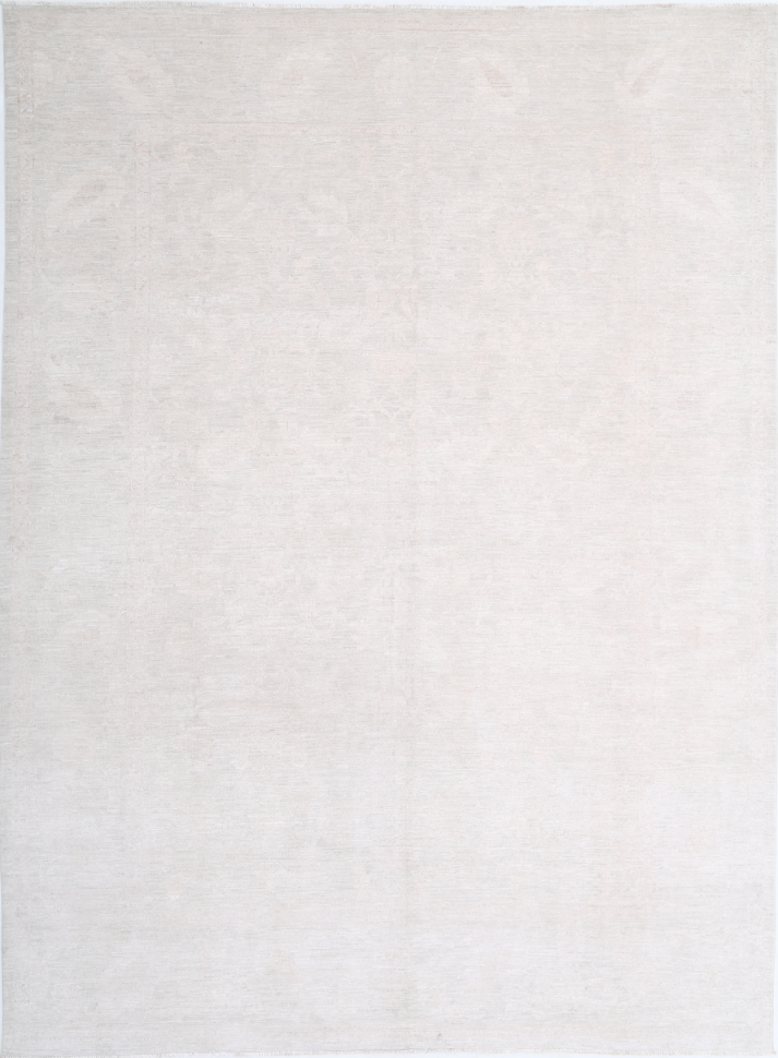 Hand Knotted Serenity Wool Rug - 9' 1" X 12' 4" 9' 1" X 12' 4" (277 X 376) / Ivory / Wool