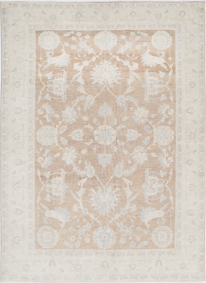 Hand Knotted Serenity Wool Rug - 6' 5" X 8' 10" 6' 5" X 8' 10" (196 X 269) / Brown / Wool