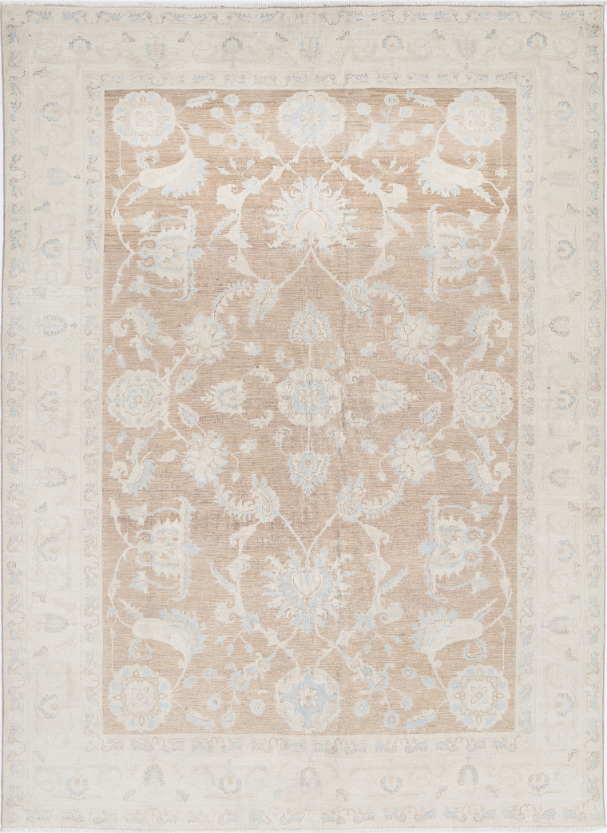 Hand Knotted Serenity Wool Rug - 6' 5" X 8' 10" 6' 5" X 8' 10" (196 X 269) / Brown / Wool