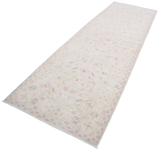 Hand Knotted Serenity Wool Rug - 3' 5" X 10' 6" 3' 5" X 10' 6" (104 X 320) / Ivory / Wool