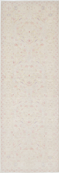 Hand Knotted Serenity Wool Rug - 3' 5" X 10' 6" 3' 5" X 10' 6" (104 X 320) / Ivory / Wool