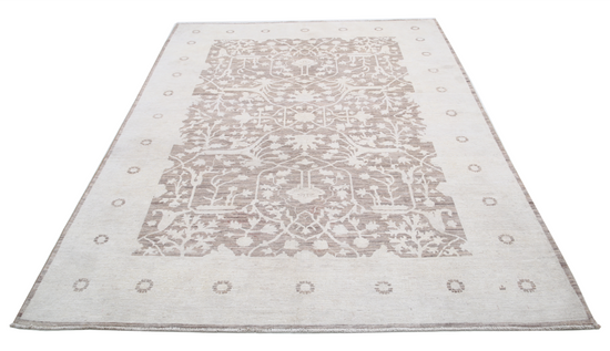 Hand Knotted Serenity Wool Rug - 6' 0" X 8' 2" 6' 0" X 8' 2" (183 X 249) / Brown / Wool