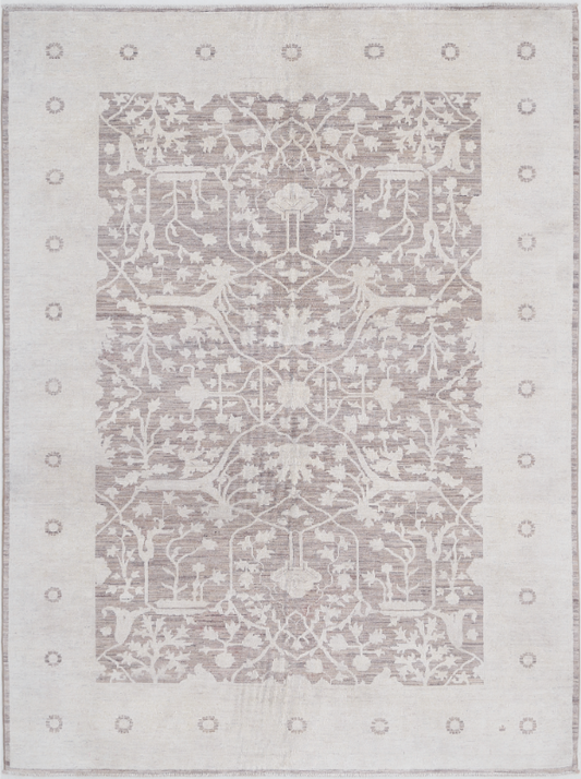 Hand Knotted Serenity Wool Rug - 6' 0" X 8' 2" 6' 0" X 8' 2" (183 X 249) / Brown / Wool