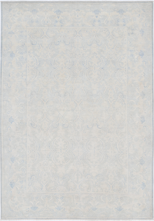 Hand Knotted Serenity Wool Rug - 5' 11" X 8' 7" 5' 11" X 8' 7" (180 X 262) / Blue / Wool