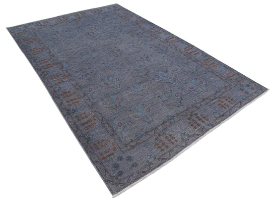 Hand Knotted Onyx Wool Rug - 6' 0" X 9' 0" 6' 0" X 9' 0" (183 X 274) / Grey / Wool