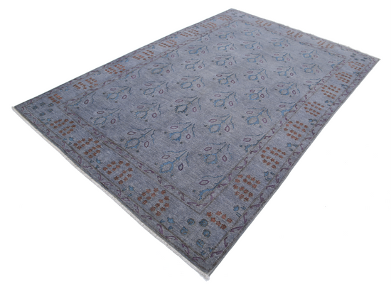 Hand Knotted Onyx Wool Rug - 6' 0" X 9' 0" 6' 0" X 9' 0" (183 X 274) / Grey / Wool