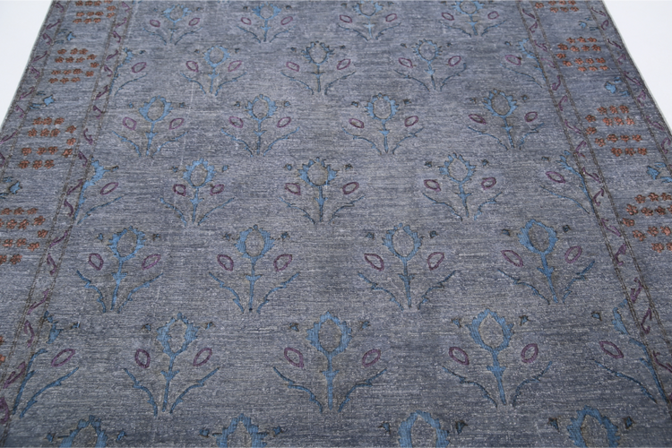 Hand Knotted Onyx Wool Rug - 6' 0" X 9' 0" 6' 0" X 9' 0" (183 X 274) / Grey / Wool