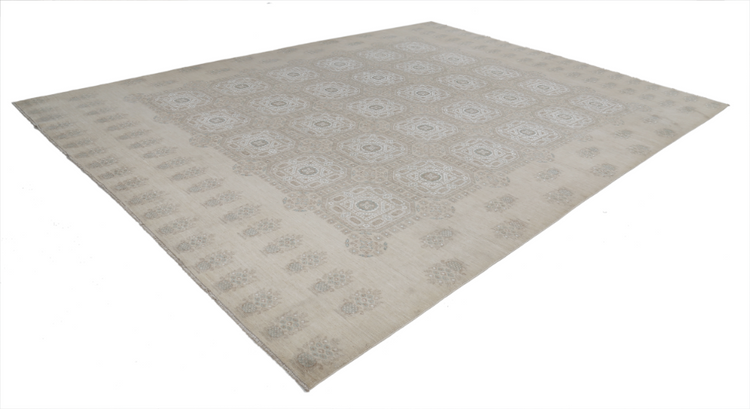 Hand Knotted Serenity Wool Rug - 9' 11" X 13' 7" 9' 11" X 13' 7" (302 X 414) / Ivory / Wool