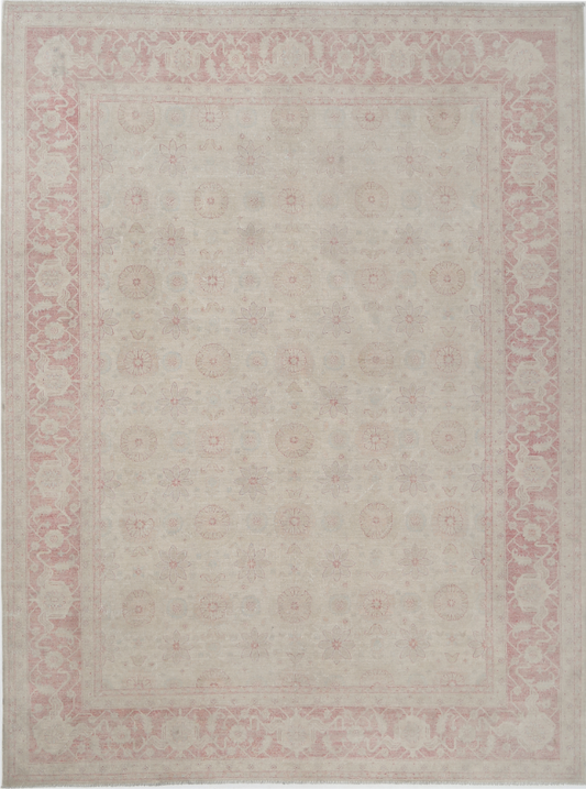 Hand Knotted Serenity Wool Rug - 9' 11" X 13' 1" 9' 11" X 13' 1" (302 X 399) / Ivory / Wool