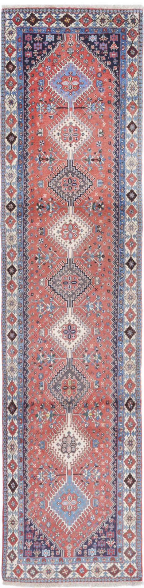 Hand Knotted Persian Yalameh Wool Rug - 2'8'' x 12'1''