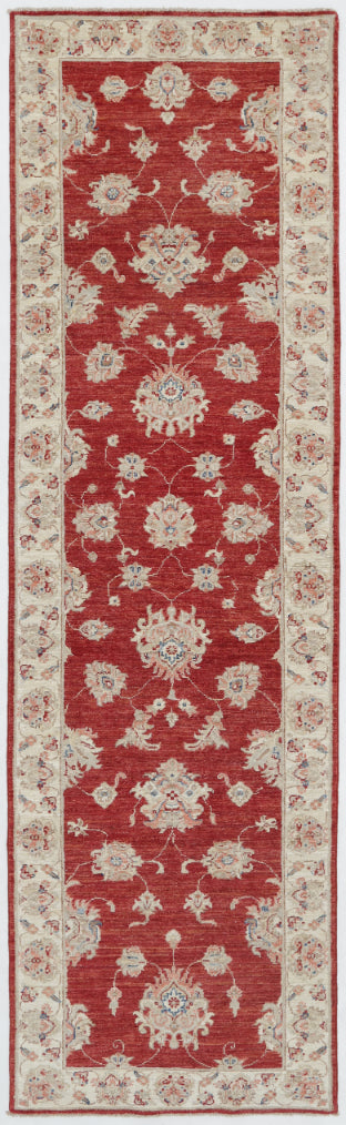 Hand Knotted Ziegler Wool Rug - 2' 8" X 9' 7" 2' 8" X 9' 7" (81 X 292) / Red / Wool