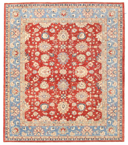 Hand Knotted Ziegler Wool Rug - 8' 3" X 9' 7" 8' 3" X 9' 7" (251 X 292) / Red / Wool