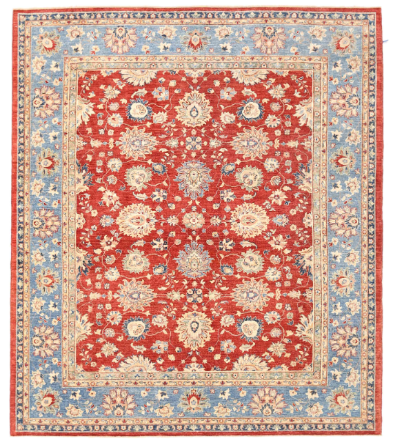 Hand Knotted Ziegler Wool Rug - 8' 3" X 9' 7" 8' 3" X 9' 7" (251 X 292) / Red / Wool