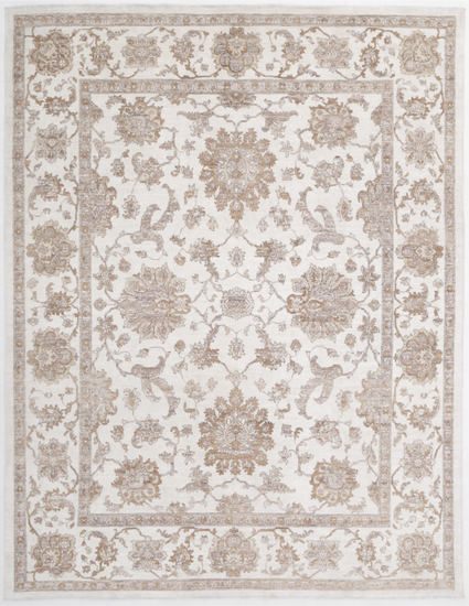 Hand Knotted Ziegler Wool Rug - 8' 0" X 10' 3" 8' 0" X 10' 3" (244 X 312) / Ivory / Wool