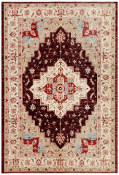 Hand Knotted Ziegler Wool Rug - 5' 8" X 8' 1" 5' 8" X 8' 1" (173 X 246) / Burgundy / Wool