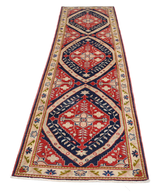 Hand Knotted Ziegler Wool Rug - 2' 8" X 9' 8" 2' 8" X 9' 8" (81 X 295) / Red / Wool