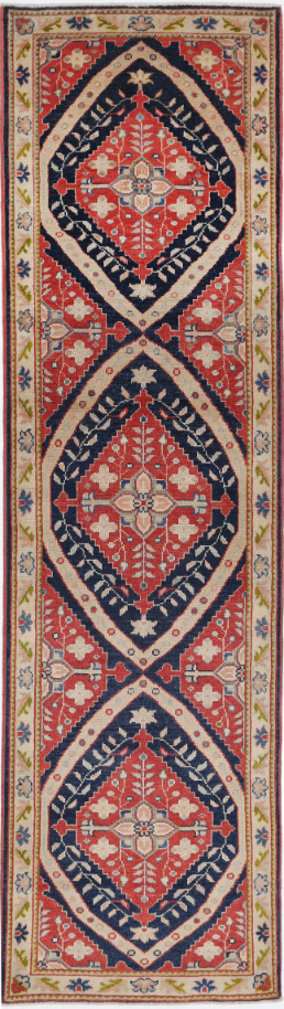 Hand Knotted Ziegler Wool Rug - 2' 8" X 9' 8" 2' 8" X 9' 8" (81 X 295) / Red / Wool