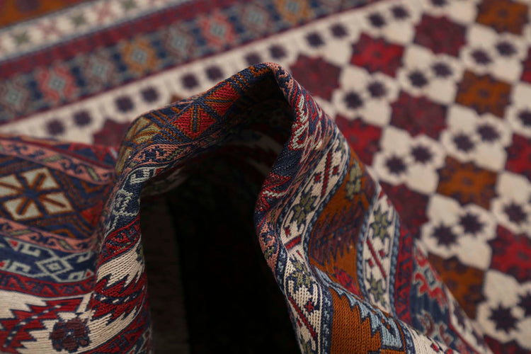 Hand Woven Maliki Wool Kilim Rug - 3'8'' x 5'6''