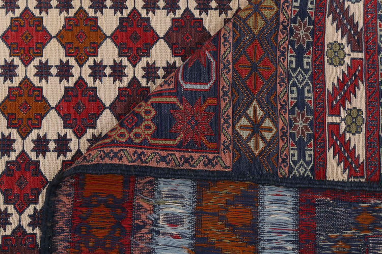 Hand Woven Maliki Wool Kilim Rug - 3'8'' x 5'6''