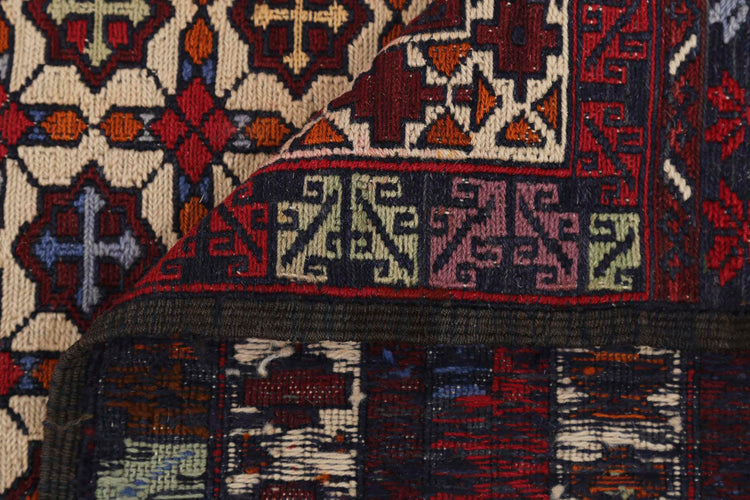 Hand Woven Maliki Wool Kilim Rug - 4'0'' x 6'2''