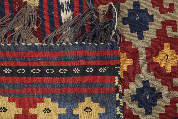 Hand Woven Maliki Wool Kilim Rug - 4'10'' x 6'10''