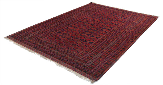 Hand Woven Nakhunak Wool Kilim Rug - 6'5'' x 9'3''