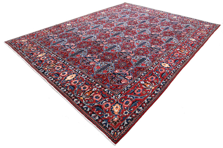 Persian Hand Knotted Bakhtiari Bakhtiari Wool Rug of Size 10'2'' X 13'3'' in Red and Red Colors - Made in Iran