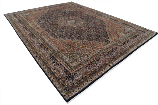 Persian Hand Knotted Bijar Bijar Wool Rug of Size 9'8'' X 12'10'' in Black and Black Colors - Made in Iran