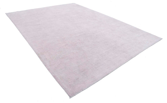 Transitional Hand Knotted Overdyed Farhan Wool Rug of Size 9'11'' X 13'6'' in Brown and  Colors - Made in Afghanistan