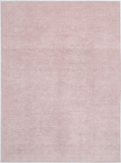 Transitional Hand Knotted Overdyed Farhan Wool Rug of Size 9'11'' X 13'6'' in Brown and  Colors - Made in Afghanistan