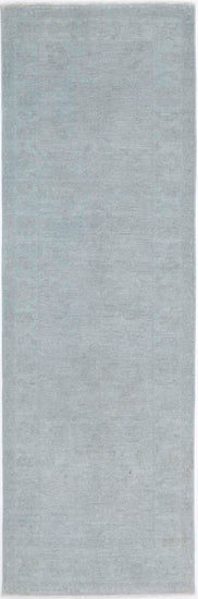 Transitional Hand Knotted Overdyed Farhan Wool Rug of Size 2'6'' X 8'3'' in Grey and  Colors - Made in Afghanistan