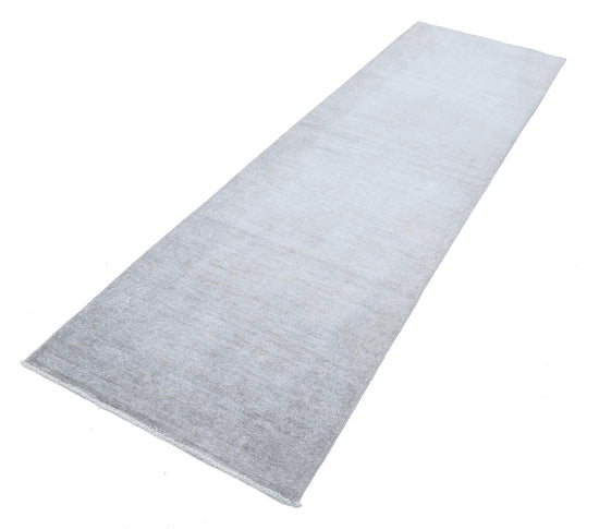 Transitional Hand Knotted Overdyed Farhan Wool Rug of Size 2'10'' X 9'9'' in Grey and  Colors - Made in Afghanistan