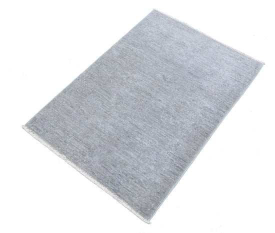 Transitional Hand Knotted Overdyed Farhan Wool Rug of Size 2'2'' X 3'1'' in Grey and  Colors - Made in Afghanistan