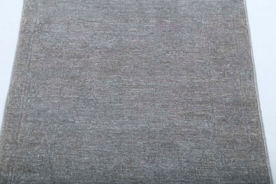 Transitional Hand Knotted Overdyed Farhan Wool Rug of Size 2'1'' X 2'9'' in Grey and  Colors - Made in Afghanistan