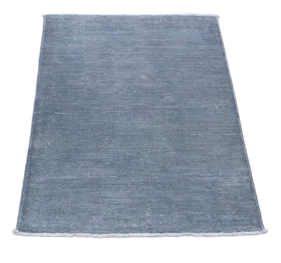 Transitional Hand Knotted Overdyed Farhan Wool Rug of Size 2'1'' X 3'1'' in Grey and  Colors - Made in Afghanistan