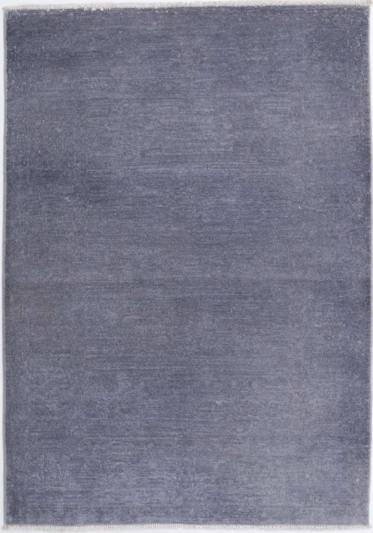 Transitional Hand Knotted Overdyed Farhan Wool Rug of Size 2'9'' X 4'0'' in Grey and  Colors - Made in Afghanistan