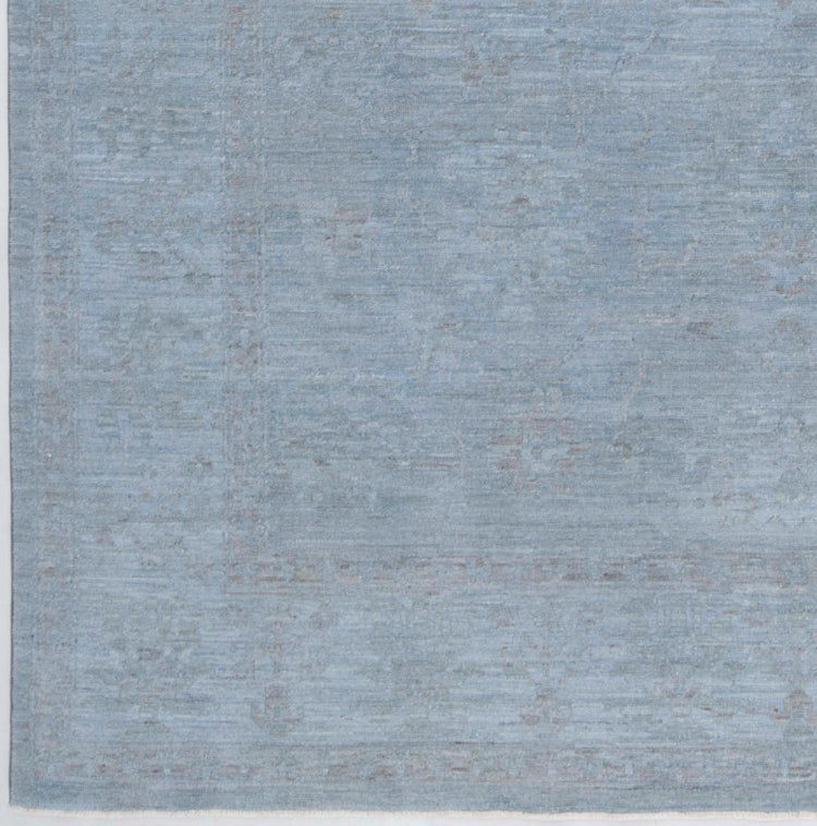 Transitional Hand Knotted Overdyed Farhan Wool Rug of Size 8'4'' X 9'11'' in  and  Colors - Made in Afghanistan