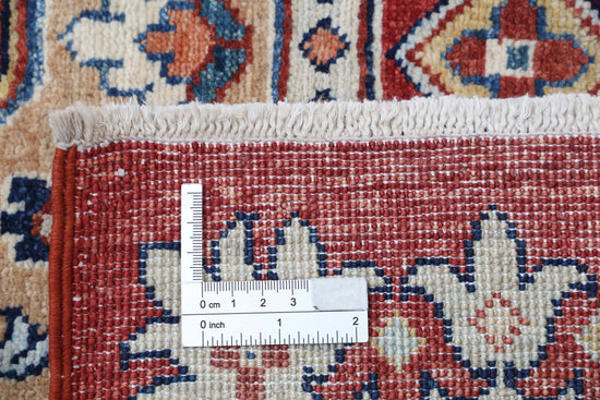 Transitional Hand Knotted Artemix Farhan Wool Rug of Size 7'11'' X 9'10'' in Red and Blue Colors - Made in Afghanistan