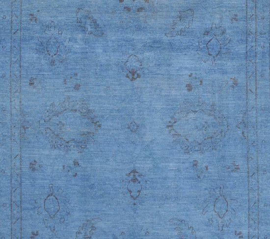 Transitional Hand Knotted Overdyed Farhan Wool Rug of Size 7'9'' X 9'7'' in  and  Colors - Made in Afghanistan
