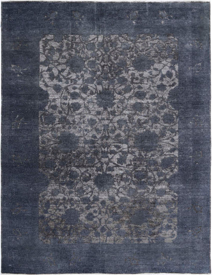 Transitional Hand Knotted Onyx Farhan Wool Rug of Size 5'11'' X 7'10'' in Grey and Ivory Colors - Made in Afghanistan