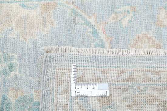 Traditional Hand Knotted Serenity Farhan Wool Rug of Size 2'5'' X 10'3'' in Grey and Ivory Colors - Made in Afghanistan