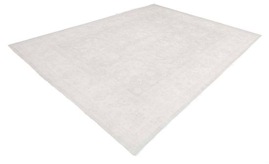Transitional Hand Knotted Artemix Farhan Wool Rug of Size 12'1'' X 14'2'' in Grey and Grey Colors - Made in Afghanistan