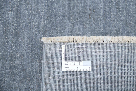 Transitional Hand Knotted Overdyed Farhan Wool Rug of Size 2'7'' X 8'8'' in Grey and Grey Colors - Made in Afghanistan