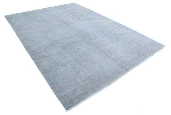 Transitional Hand Knotted Overdyed Farhan Wool Rug of Size 7'8'' X 10'6'' in Grey and Grey Colors - Made in Afghanistan